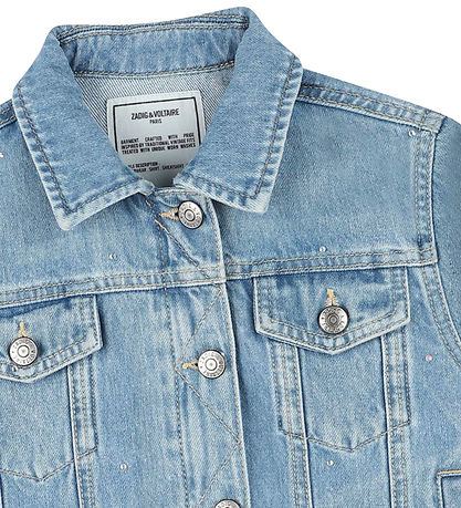 Zadig & Voltaire Denim Jacket - Shelter - Blue w. Rhinestone
