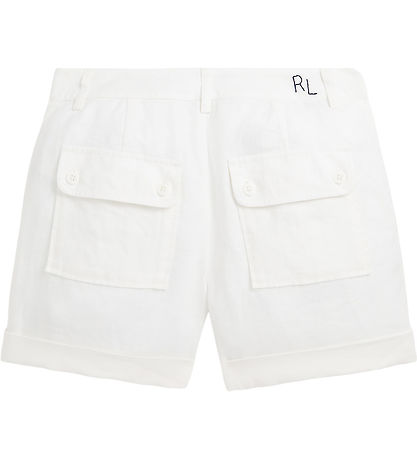 Polo Ralph Lauren 반바지 - 린넨 - 데크워시 화이트
