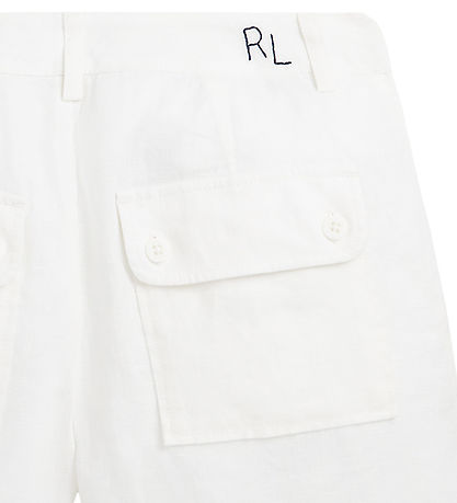 Polo Ralph Lauren 반바지 - 린넨 - 데크워시 화이트