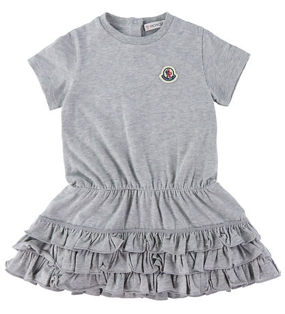 Moncler Dress - Grey Melange w. Ruffles Moncler Dress - Grey Melange w. Ruffles