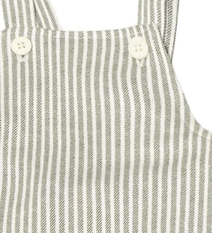 Joha Jurk - Pinafore - Dusty Groen/Wit Gestreept
