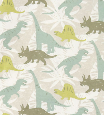 Joha Pyjama Set - Off White/Dusty Green w. Dino