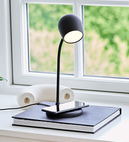 Kreafunk Lamp w. Charger + Speaker - Ellie - Black