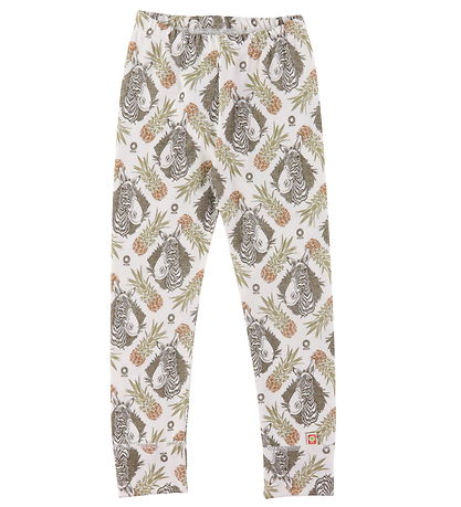 Katvig Leggings - White w. Tropical Pattern Katvig Leggings - White w. Tropical Pattern