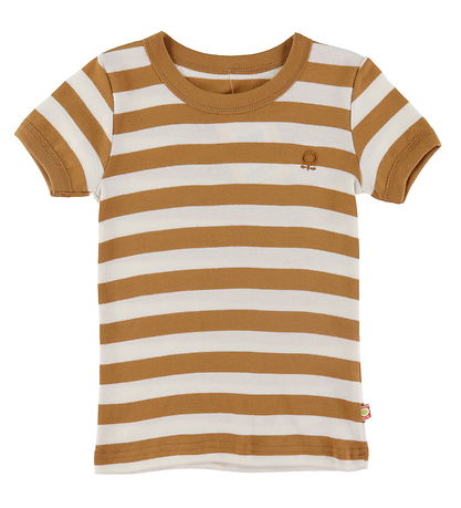 Katvig T-Shirt - Braun/Weiß gestreift