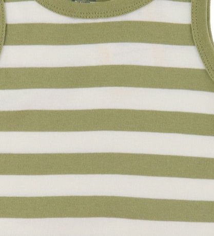 Katvig Undershirt - Green/White Striped