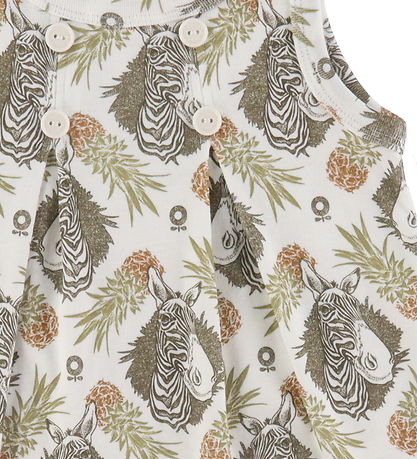 Katvig Dress - White w. Tropical Print Katvig Dress - White w. Tropical Print