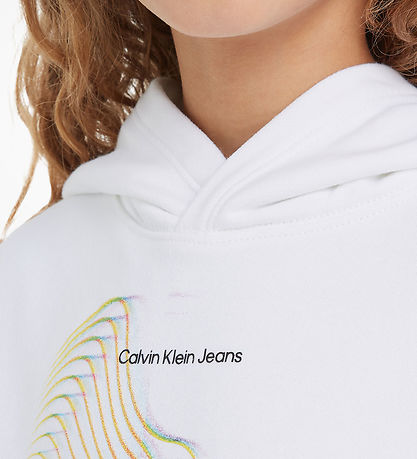Calvin Klein Hoodie - Minimal Graphic - Bright White