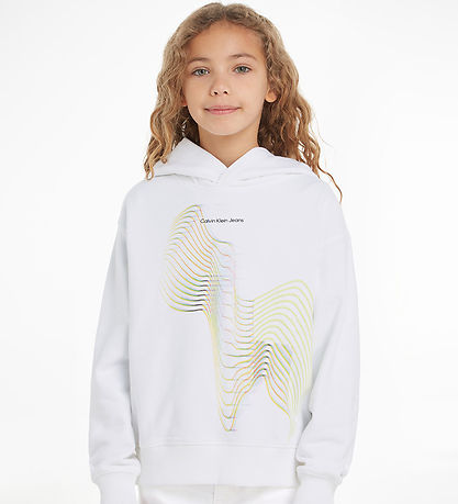 Calvin Klein Hoodie - Minimal Graphic - Bright White