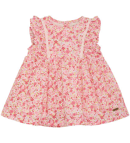 Minymo Jurk - Roze Dogwood m. Bloemen