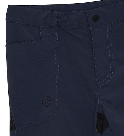 Color Kids Trousers - w. Zip Off - Total Eclipse