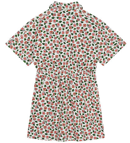 Kenzo Kleid - Denim - Ivory/Pink m. Blumen