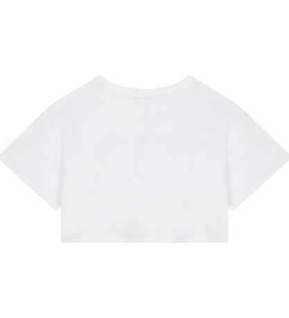 Little Marc Jacobs T-shirt - Cropped - White w. Silver