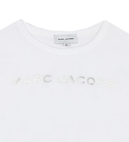 Little Marc Jacobs T-shirt - Cropped - White w. Silver