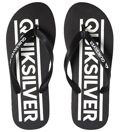 Quiksilver Flip Flops - Java Wordmark - Black/White