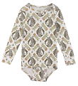 Katvig Bodysuit l/s - White w. Tropical Print Katvig Bodysuit l/s - White w. Tropical Print