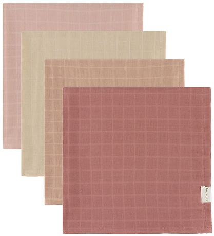 Fabelab Muslin Cloths - 4-Pack - 60x60 cm - Dusty Rose Mix Fabelab Muslin Cloths - 4-Pack - 60x60 cm - Dusty Rose Mix
