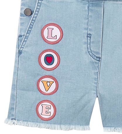 Stella McCartney Kids Overalls - Denim - Light Blue w. Patches Stella McCartney Kids Overalls - Denim - Light Blue w. Patches