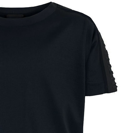 Emporio Armani T-shirt - Navy w. Logo Stripe Emporio Armani T-shirt - Navy w. Logo Stripe