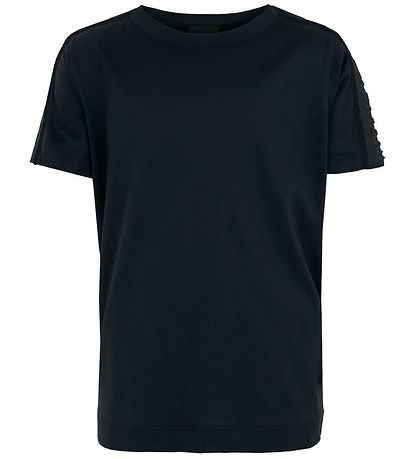 Emporio Armani T-shirt - Navy w. Logo Stripe Emporio Armani T-shirt - Navy w. Logo Stripe