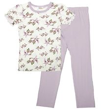 Joha Pyjama Set - Bamboo - Off White/Purple w. Parrot Joha Pyjama Set - Bamboo - Off White/Purple w. Parrot