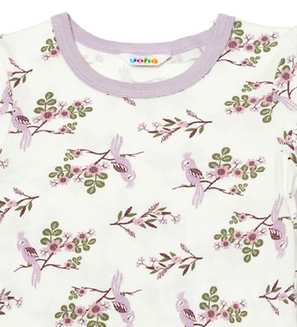 Joha Pyjama Set - Bamboo - Off White/Purple w. Parrot Joha Pyjama Set - Bamboo - Off White/Purple w. Parrot