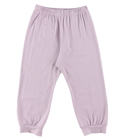 Joha Pyjama set - Bamboe - Off White/Paars m. Papegaai