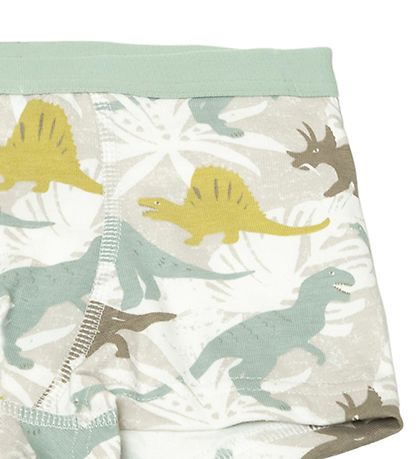 Joha Boxers - Off White/Dusty Green w. Dino