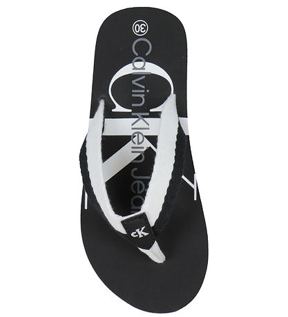 Calvin Klein Flip Flops - Black w. White