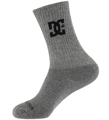 DC Socks - Crew 3-Pack - Black/White/Grey DC Socks - Crew 3-Pack - Black/White/Grey
