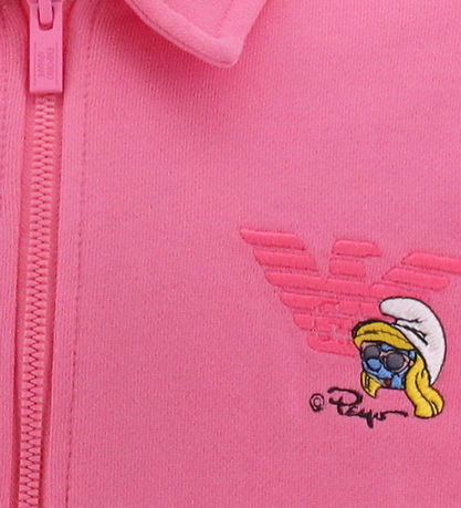 Emporio Armani Cardigan - Pink w. Smurf Fine Emporio Armani Cardigan - Pink w. Smurf Fine