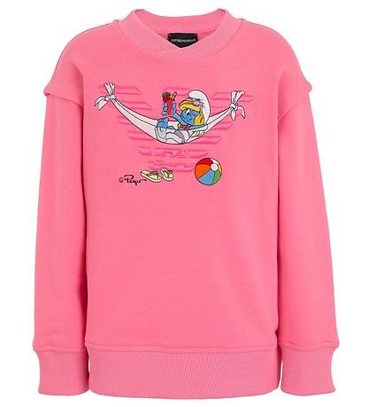 Sweat-shirt Emporio Armani - Rose Clair av. Schtroumpfette