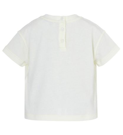 Emporio Armani T-shirt - White w. Pink