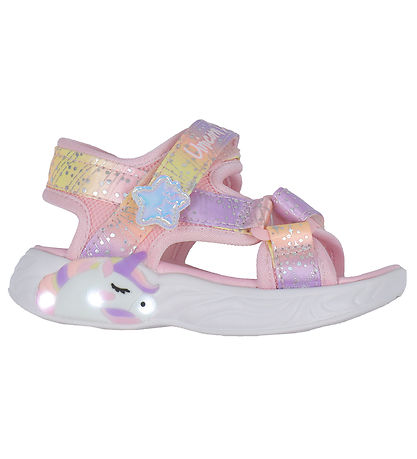 Skechers Sandalen m. Lichten - Unicorn Dromen - Light Pink Multi