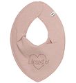 Bavoir Bandana Pippi - Pointu - Misty Rose av. Petite soeur