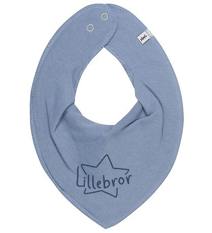 Bavoir Bandana Pippi - Pointu - Dark Blue av. Petit frère Bavoir Bandana Pippi - Pointu - Dark Blue av. Petit frère