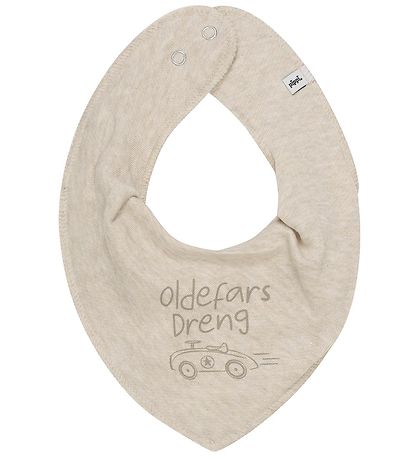 Pippi Teething Bib - Pointy - Sandshall w. Grandfather's Boy Pippi Teething Bib - Pointy - Sandshall w. Grandfather's Boy