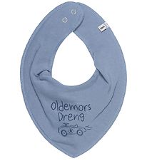 Pippi Teething Bib - Pointy - Dark Blue w. Great grandmother Boy Pippi Teething Bib - Pointy - Dark Blue w. Great grandmother Boy