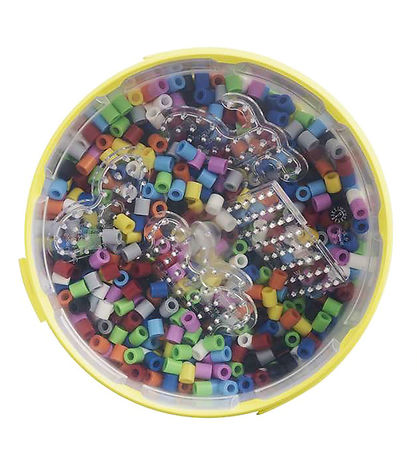 Perles Hama Maxi - 3000 pces + 4 Assiettes - Multicolore Perles Hama Maxi - 3000 pces + 4 Assiettes - Multicolore