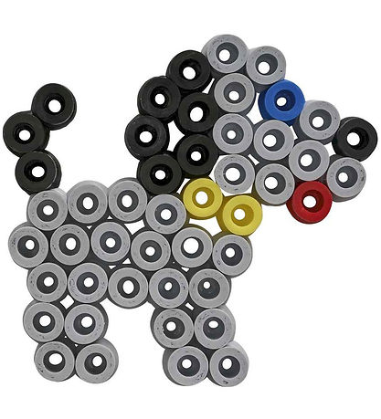 Perles Hama Maxi - 3000 pces + 4 Assiettes - Multicolore Perles Hama Maxi - 3000 pces + 4 Assiettes - Multicolore