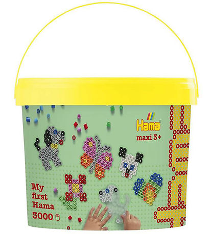 Perles Hama Maxi - 3000 pces + 4 Assiettes - Multicolore Perles Hama Maxi - 3000 pces + 4 Assiettes - Multicolore