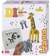 Hama Midi 선물상자 - 2500 개 - 3D 사파리 Hama Midi 선물상자 - 2500 개 - 3D 사파리