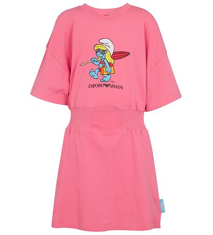 Emporio Armani Klänning - Rosa m. Smurf Fin Emporio Armani Klänning - Rosa m. Smurf Fin