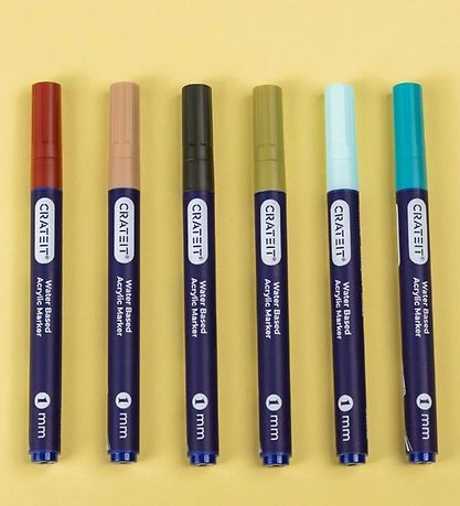 Crateit Markers - 1mm - 6 pcs - Nature