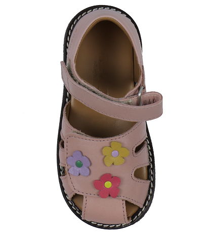 Angulus Sandals - Pale Rose w. Flowers Angulus Sandals - Pale Rose w. Flowers