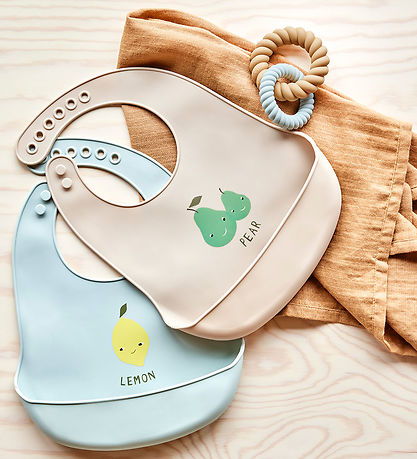 OYOY Bibs - Silicone - 2 pcs - Yummy+ - Minty/Camel