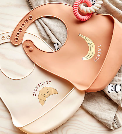 OYOY Bibs - Silicone - 2 pcs - Yummy+ - Caramel/Butter