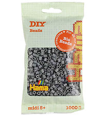 Hama Bio Midi Beads - 1000 pcs - 17 Grey Hama Bio Midi Beads - 1000 pcs - 17 Grey