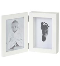 BAMBAM Picture Frame w. Foot/Handprint - White BAMBAM Picture Frame w. Foot/Handprint - White