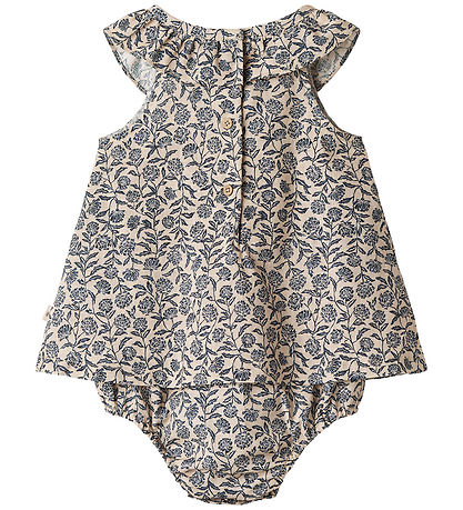 Wheat Bodysuit w. Skirt - Ingeborg - Blue Cornflowers